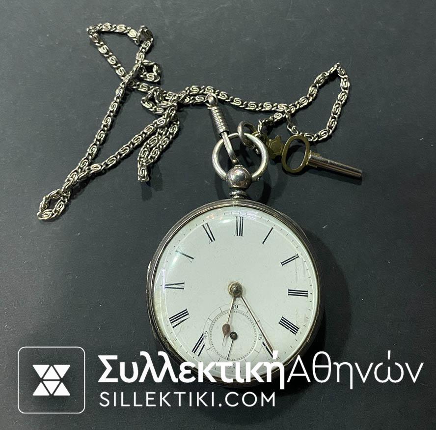 Ρολόι τσέπης Αντίκα Αγγλικό (γύρω στο 1900) 47 mm BONNETT Άριστη κατάσταση με κλειδί σε λειτουργία